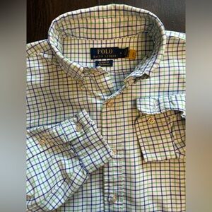 Polo by Ralph Lauren- Performance fabric green checkered shirt Size Medium